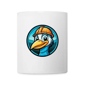grue coloré kawaii dessin animé personnage clipart - Mug blanc - blanc - Devant