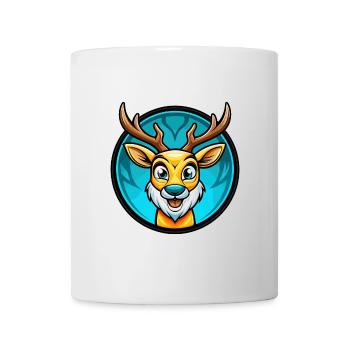 Deer Colorful Kawaii Cartoon Character Clipart Pet - Mug - white - Front