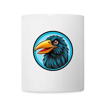 Rabe Bunte Kawaii Cartoon Figur Clipart - Tasse - Weiß - Vorne