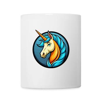 Licorne coloré Kawaii Dessin animé Personnage Clipart - Mug blanc - blanc - Devant