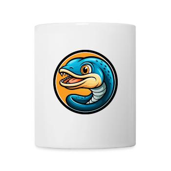 Eel Colorful Kawaii Cartoon Character Clipart Pet - Mug - white - Front