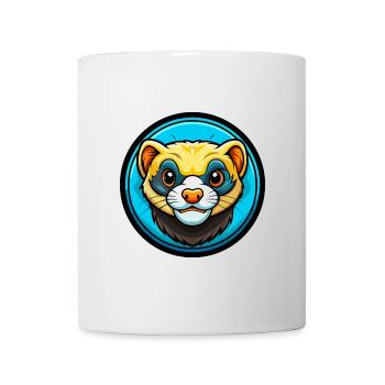 Ferret Colorful Kawaii Cartoon Character Clipart - Mug - white - Front