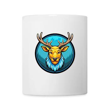 Elch Bunt Kawaii Cartoon Figur Clipart Haustier - Tasse - Weiß - Vorne