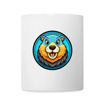 Murmeltier Buntes Kawaii Cartoon Figur Tier - Tasse - Weiß - Vorne