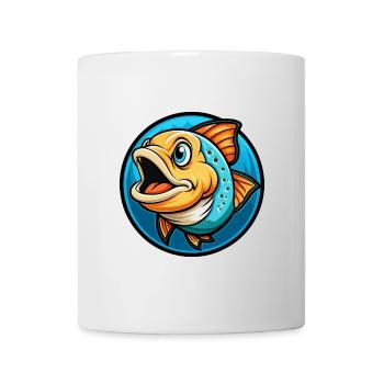Fish Colorful Kawaii Cartoon Character Clipart Pet - Mug - white - Front