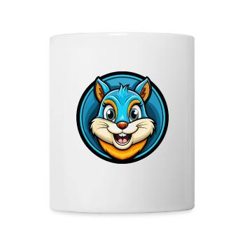 Eichhörnchen Bunte Kawaii Cartoon Figur Clipart - Tasse - Weiß - Vorne