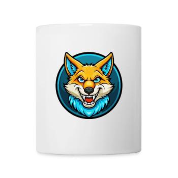 Coyote Colorful Kawaii Cartoon Character Clipart - Mug - white - Front