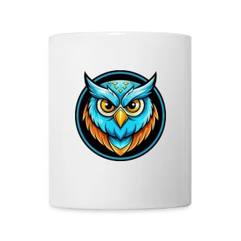 Owl Colorful Kawaii Cartoon Character Clipart Pet - Mug - white - Front
