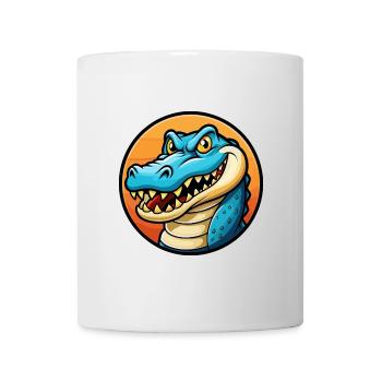 crocodile coloré kawaii dessin animé personnage animal - Mug blanc - blanc - Devant