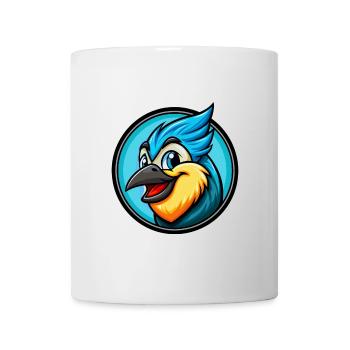 Jay Bird Bunte Kawaii Cartoon Figur Clipart - Tasse - Weiß - Vorne