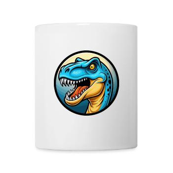 Dinosaurier Bunte Kawaii Cartoon Figur Clipart - Tasse - Weiß - Vorne