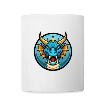 Drache Bunte Kawaii Cartoon Figur Clipart - Tasse - Weiß - Vorne