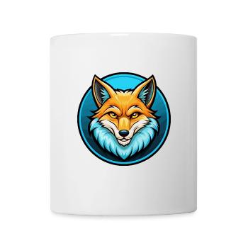 Fuchs Bunte Kawaii Cartoon Figur Clipart Haustier - Tasse - Weiß - Vorne