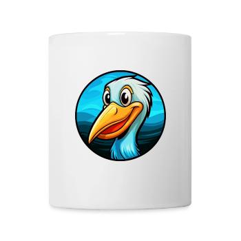 Pélican coloré Kawaii Dessin animé Clipart - Mug blanc - blanc - Devant