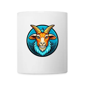 Goat Colorful Kawaii Cartoon Character Clipart Pet - Mug - white - Front