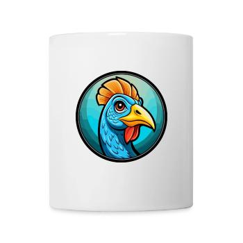 pintade coloré Kawaii dessin animé personnage animal de compagnie - Mug blanc - blanc - Devant