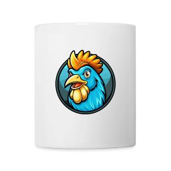 Poule coloré Kawaii dessin animé personnage Clipart Animal de compagnie - Mug blanc - blanc - Devant