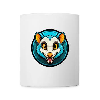 opossum coloré kawaii dessin animé personnage clipart - Mug blanc - blanc - Devant