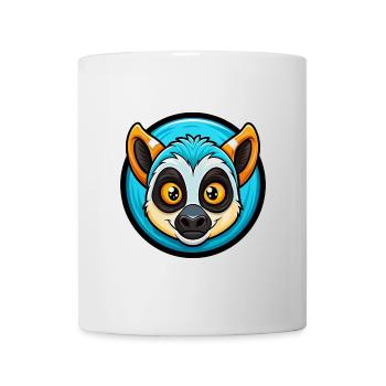 Lemur Colorful Kawaii Cartoon Character Clipart - Mug - white - Front
