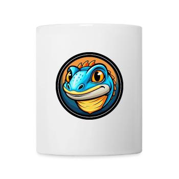Lizard Colorful Kawaii Cartoon Character Clipart - Mug - white - Front