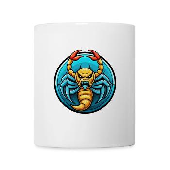 Scorpion coloré Kawaii Dessin animé Personnage Clipart - Mug blanc - blanc - Devant