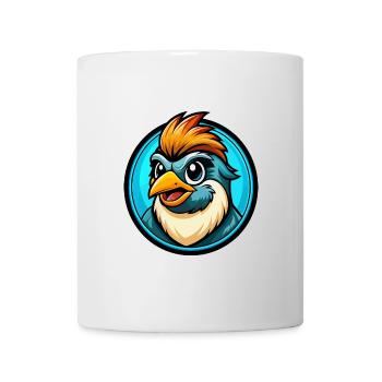 Sparrow Colorful Kawaii Cartoon Character Clipart - Mug - white - Front