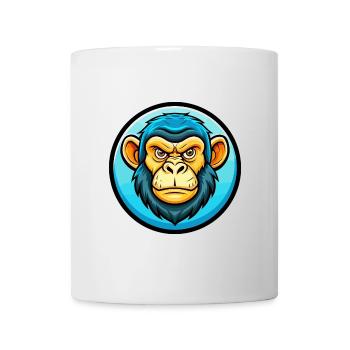 Monkey Colorful Kawaii Cartoon Character Clipart - Mug - white - Front