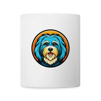 Havaneser Hund Bunte Kawaii Cartoon Figur Haustier - Tasse - Weiß - Vorne