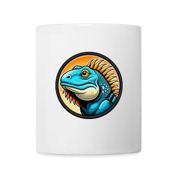 Iguana Colorful Kawaii Cartoon Character Clipart - Mug - white - Front