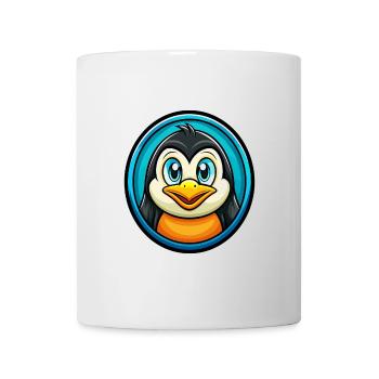 Pinguin Bunte Kawaii Cartoon Figur Clipart - Tasse - Weiß - Vorne