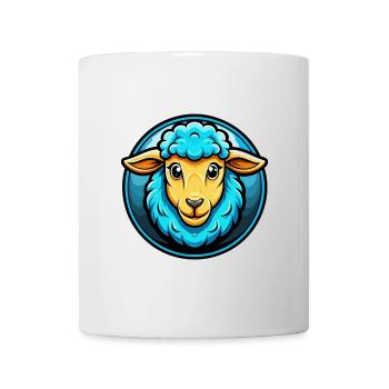 Schaf Bunte Kawaii Cartoon Figur Clipart - Tasse - Weiß - Vorne