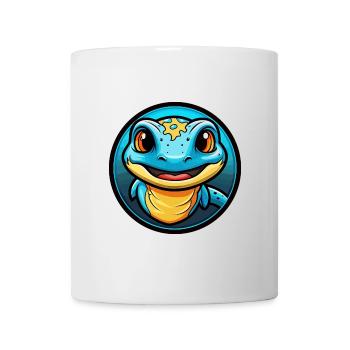Salamandre Coloré Kawaii Dessin Animé Personnage Animal de compagnie - Mug blanc - blanc - Devant