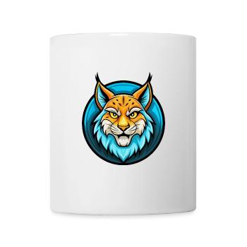 Luchs Bunt Kawaii Cartoon Figur Clipart Haustier - Tasse - Weiß - Vorne