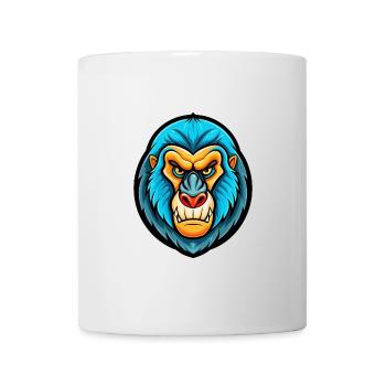 Mandrill coloré Kawaii Dessin animé Personnage Clipart - Mug blanc - blanc - Devant