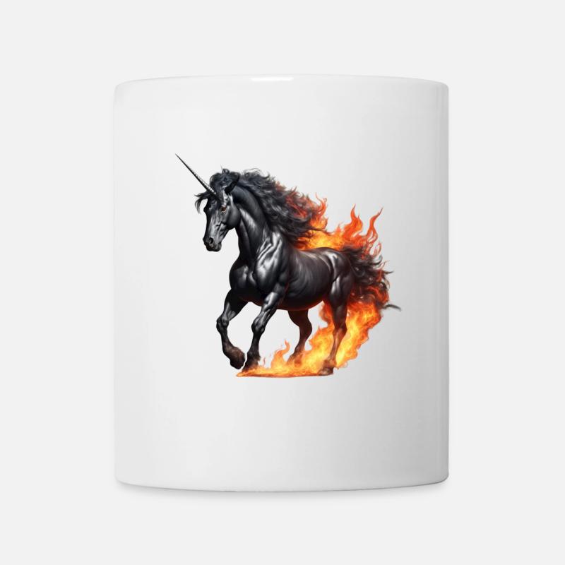 Das mächtige schwarze Einhorn - Tasse - Weiß