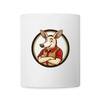 Aardvark coloré Kawaii Dessin animé Personnage Clipart - Mug blanc - blanc - Devant