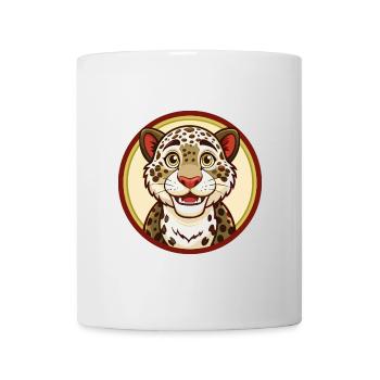 Amur Leopard Colorful Kawaii Cartoon Character Pet - Mug - white - Front