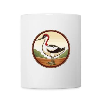 Avocet Bunte Kawaii Cartoon Figur Clipart - Tasse - Weiß - Vorne