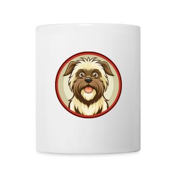 Affenpinscher Dog Colorful Kawaii Cartoon Clipart - Mug - white - Front