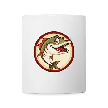 Barracuda Coloré Kawaii Dessin Animé Personnage Animal de compagnie - Mug blanc - blanc - Devant