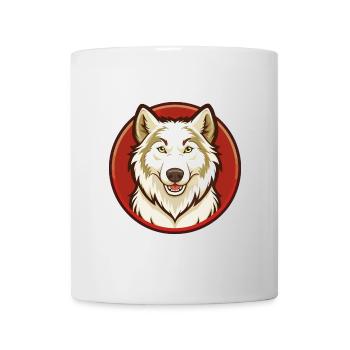 Arctic Wolf Colorful Kawaii Cartoon Character Pet - Mug - white - Front