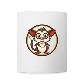 Aye Aye Bunte Kawaii Cartoon Figur Clipart - Tasse - Weiß - Vorne