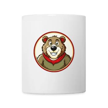 Ours coloré Kawaii dessin animé Personnage Clipart Animal de compagnie - Mug blanc - blanc - Devant