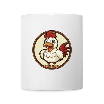 Chicken Colorful Kawaii Cartoon Character Clipart - Mug - white - Front