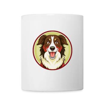 Australian Shepherd Dog Kawaii Cartoon Character - Mug - white - Front