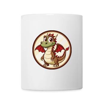 Drache Bunte Kawaii Cartoon Figur Clipart - Tasse - Weiß - Vorne