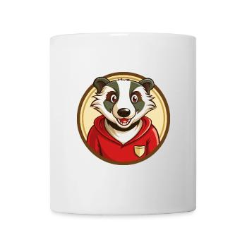 blaireau coloré kawaii dessin animé personnage clipart - Mug blanc - blanc - Devant