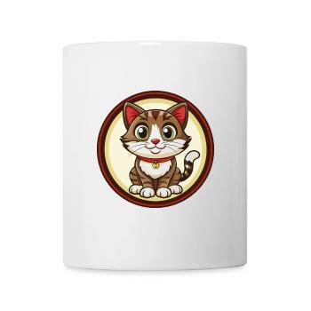 Cat Colorful Kawaii Cartoon Character Clipart Pet - Mug - white - Front