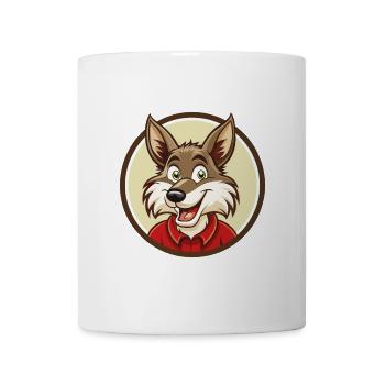 Coyote Colorful Kawaii Cartoon Character Clipart - Mug - white - Front