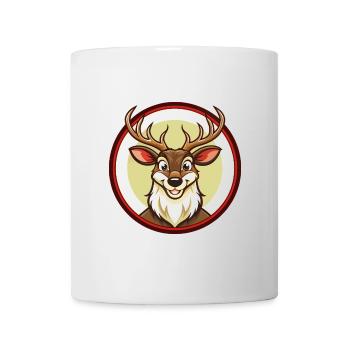 Deer Colorful Kawaii Cartoon Character Clipart Pet - Mug - white - Front